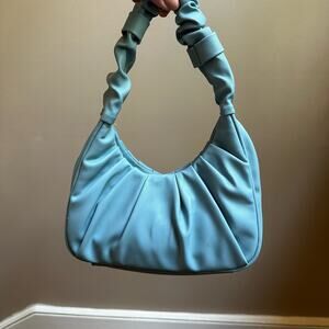 Olivia & Kate light blue faux leather mini shoulder bag